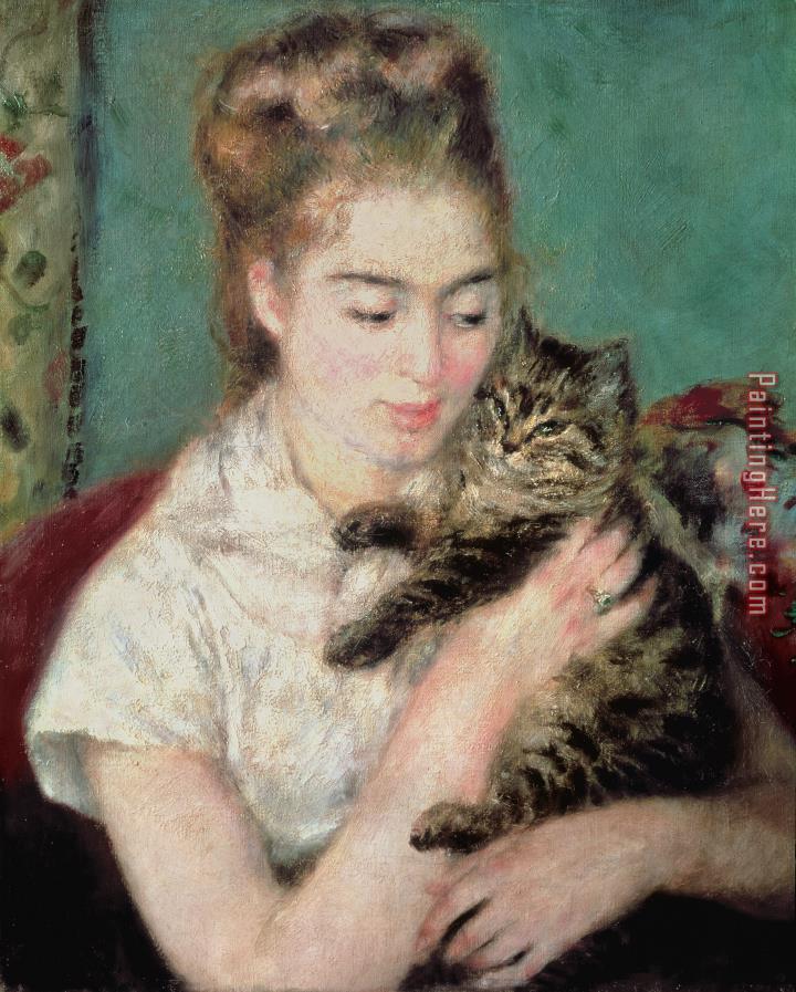 Pierre Auguste Renoir Woman with a Cat